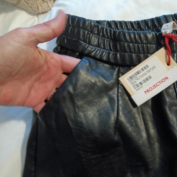 Anthropologie (Raga) faux leather joggers - Picture 5 of 9